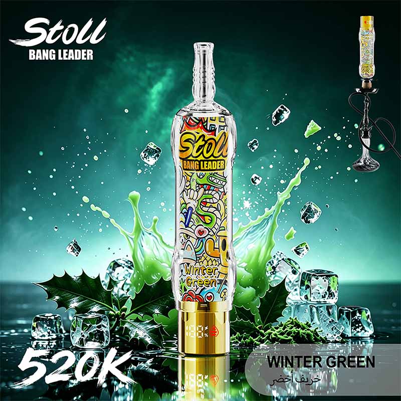 Bang Leader Stoll 520K Puffs Shisha Hookah Vape Wholesale 05 Winter Green