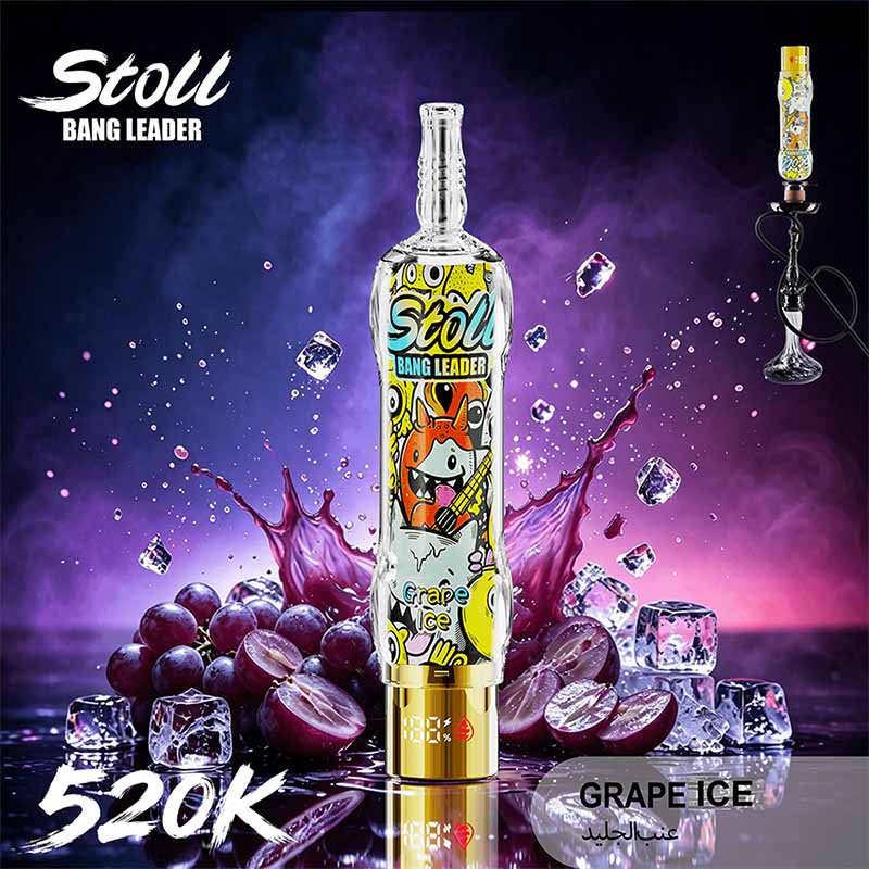 Bang Leader Stoll 520K Puffs Shisha Hookah Vape Wholesale 08 Grape Ice