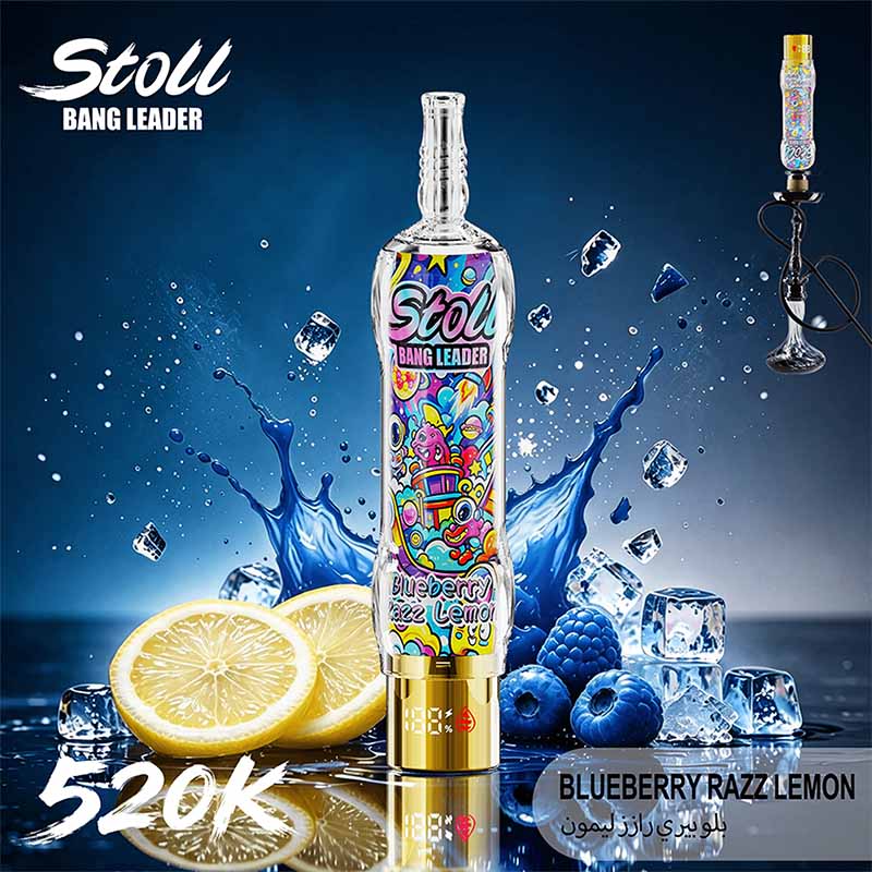Bang Leader Stoll 520K Puffs Shisha Hookah Vape Wholesale 10 Blueberry Razz Lemon