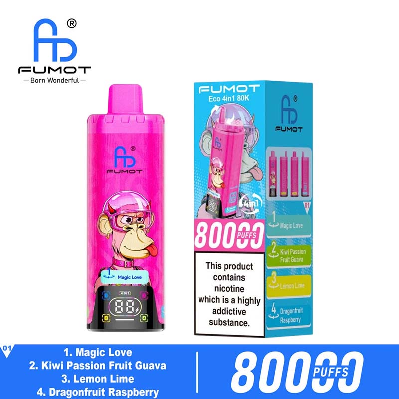 Fumot ECO 4in1 80K Puffs 4 Flavors Disposable Vape Wholesale - Image 2