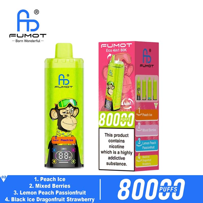 Fumot ECO 4in1 80K Puffs 4 Flavors Disposable Vape Wholesale - Image 9