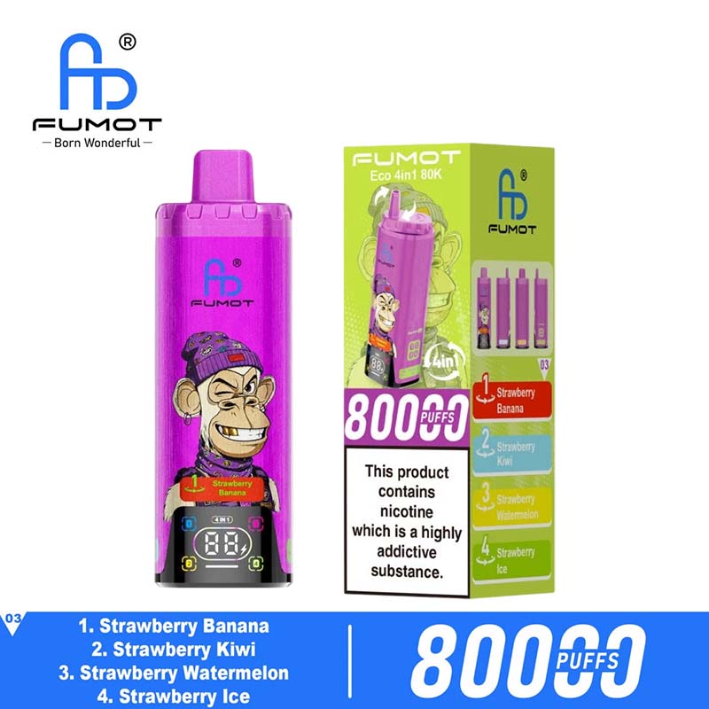 Fumot ECO 4in1 80K Puffs 4 Flavors Disposable Vape Wholesale - Image 5