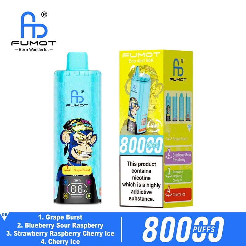 Fumot ECO 4in1 80K Puffs 4 Flavors Disposable Vape Wholesale - Image 4