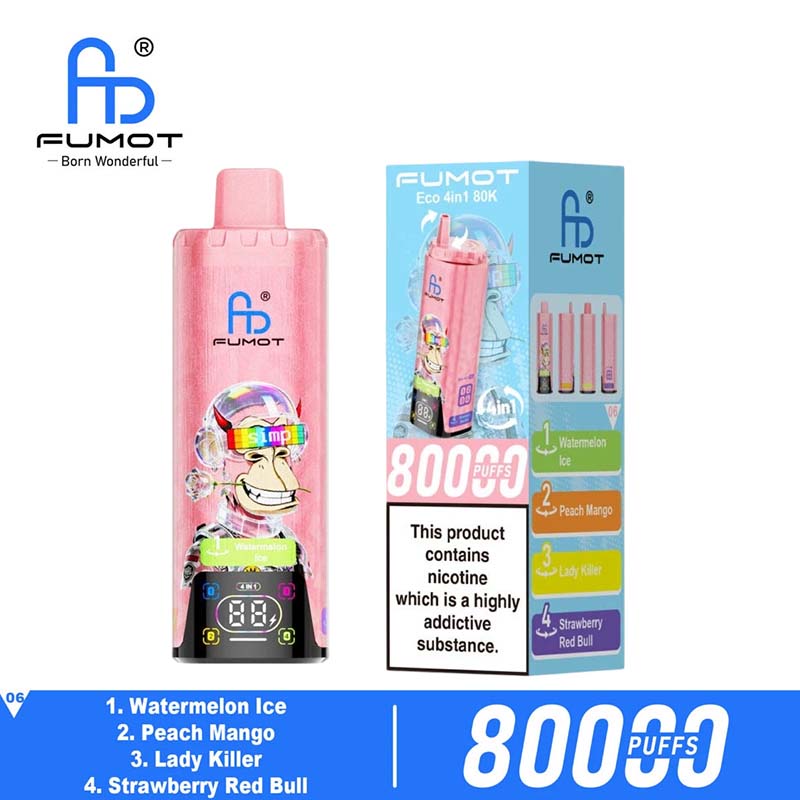Fumot ECO 4in1 80K Puffs 4 Flavors Disposable Vape Wholesale - Image 7