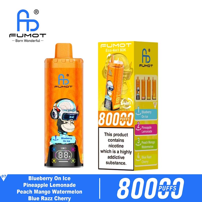 Fumot ECO 4in1 80K Puffs 4 Flavors Disposable Vape Wholesale - Image 8