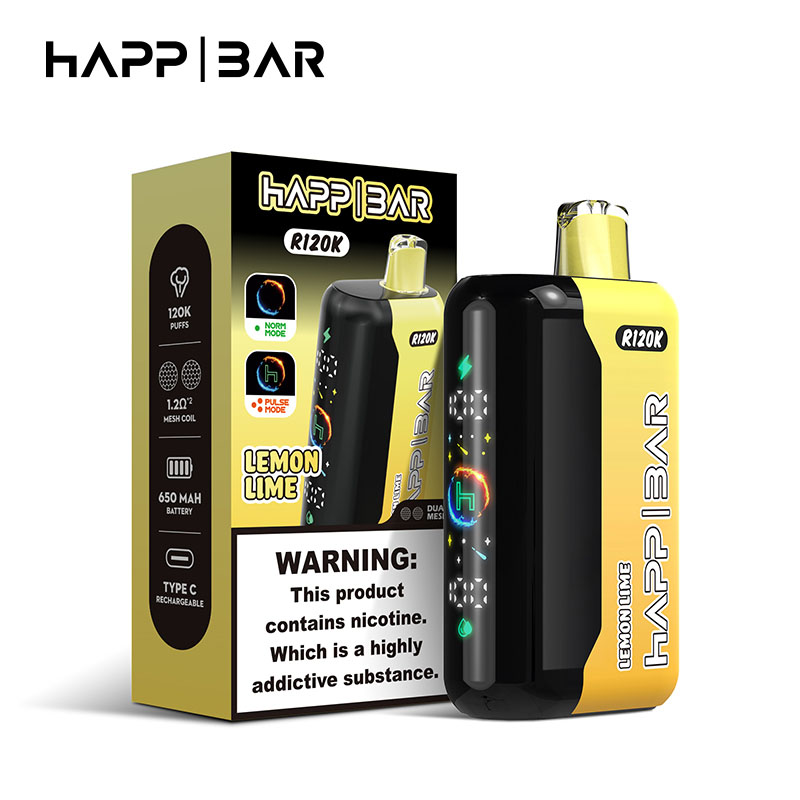 Happ Bar R120K 120000 Puffs Disposable Vape Wholesale 07 Lemon Lime