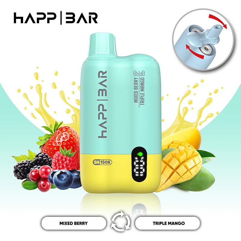 Happ Bar SH150K 2in1 150000 Puffs Disposable Vape Wholesale 05 Mixed Berry