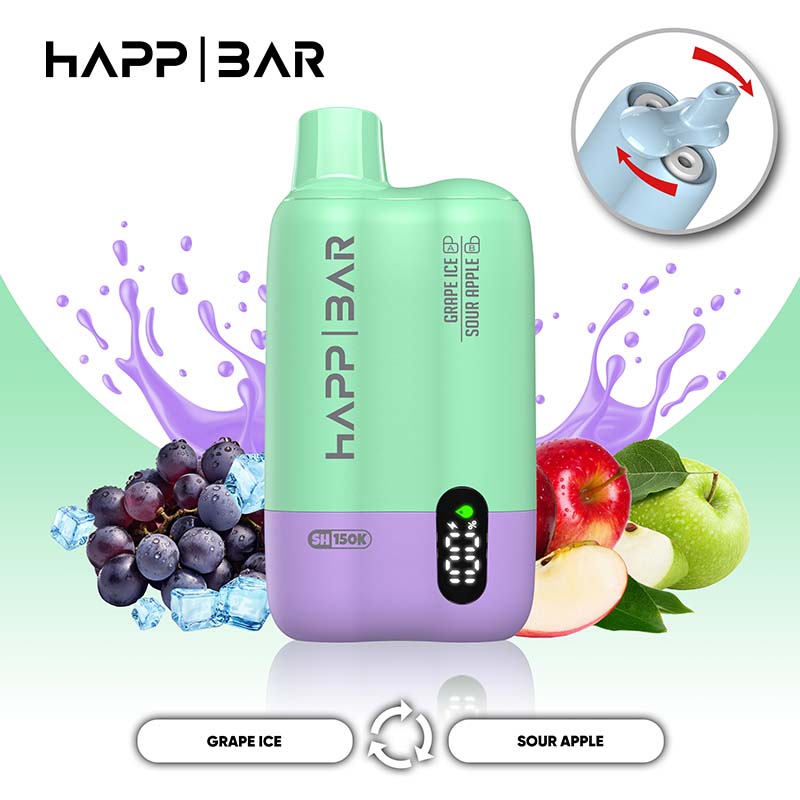 Happ Bar SH150K 2in1 150000 Puffs Disposable Vape Wholesale 08 Sour Apple