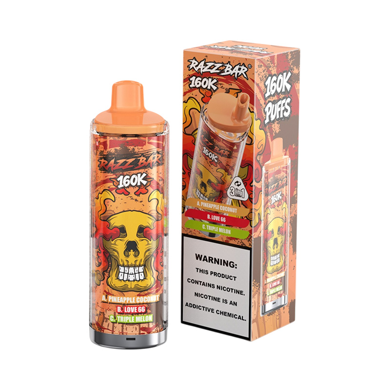 Razz Bar 160K 3in1 160000 Puffs Disposable Vape Wholesale 04 Pineapple Coconut