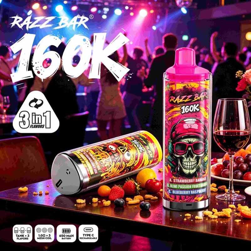 Razz Bar 160K 3in1 160000 Puffs Disposable Vape Wholesale 2