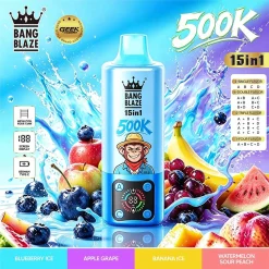Bang Blaze 15in1 500K Puffs Disposable Vape Wholesale 01 Blueberry Ice