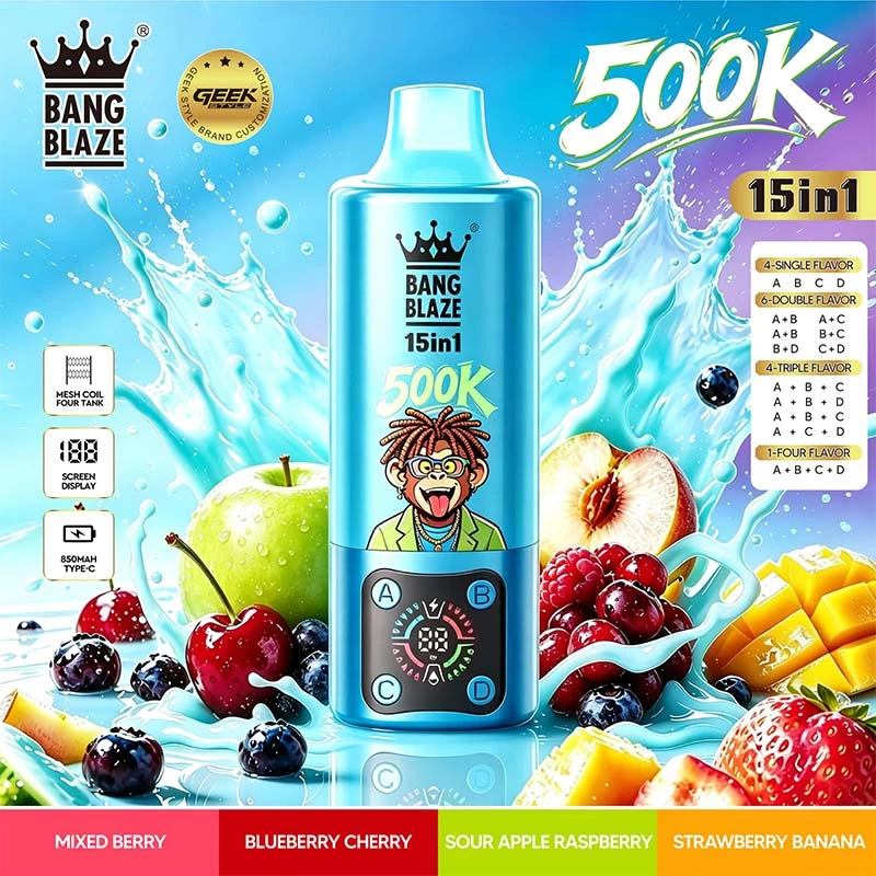 Bang Blaze 15in1 500K Puffs Disposable Vape Wholesale 05 Mixed Berry