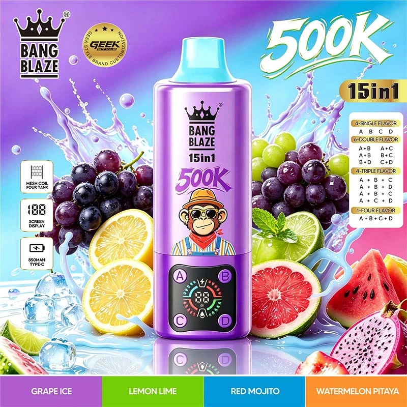 Bang Blaze 15in1 500K Puffs Disposable Vape Wholesale 06 Grape Ice