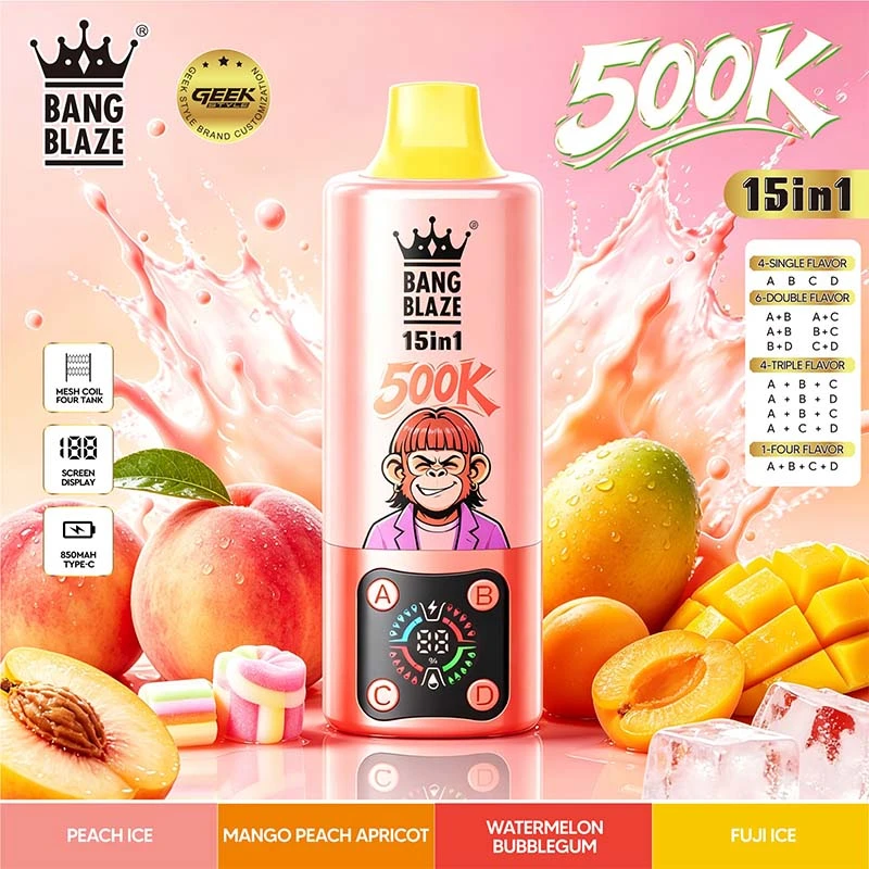 Bang Blaze 15in1 500K Puffs Disposable Vape Wholesale 08 Strawberry Mango