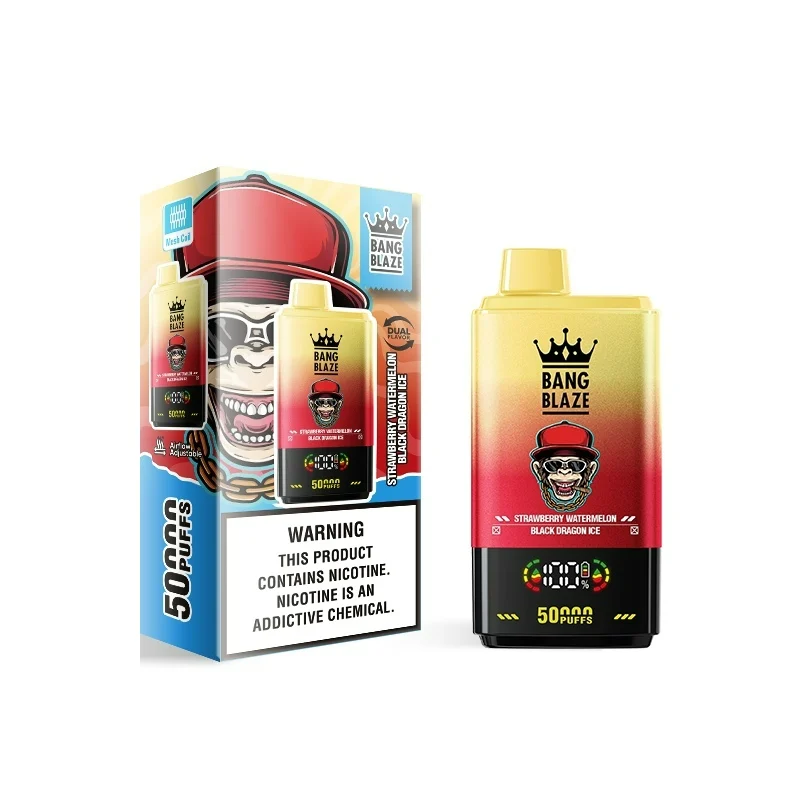 Bang Blaze 2in1 50000 Puffs Disposable Vape Wholesale 11 Strawberry Watermelon Black Dragon Ice Bang Blaze 2in1 50000 Puffs Disposable Vape Wholesale 11 Strawberry Watermelon Black Dragon Ice