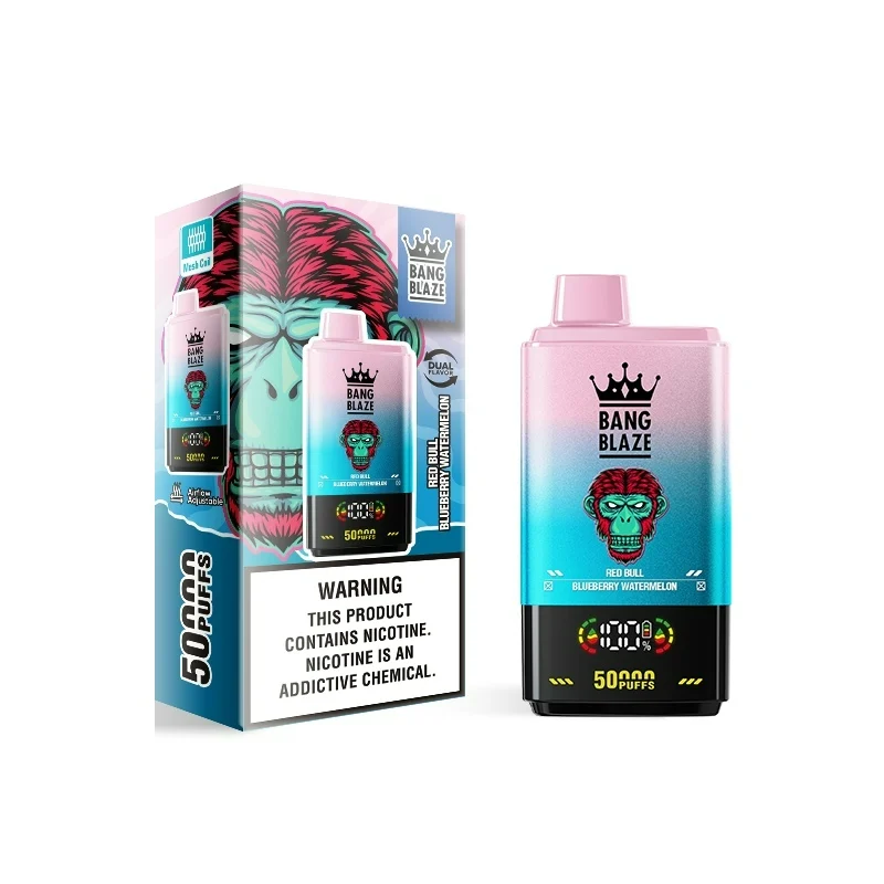 Bang Blaze 2in1 50000 Puffs Disposable Vape Wholesale 8 Red Bull Blueberry Watermelon