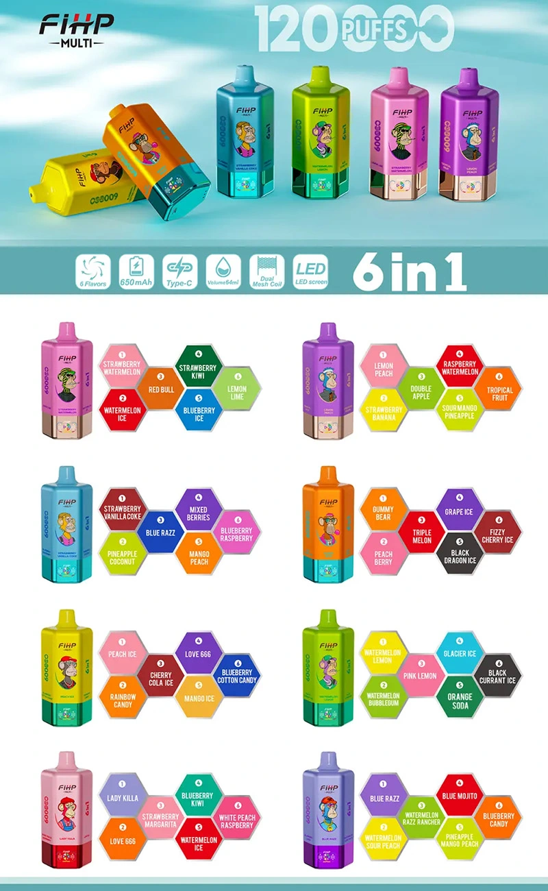 FIHP Multi 6in1 600K Puffs Disposable Vape Wholesale 2