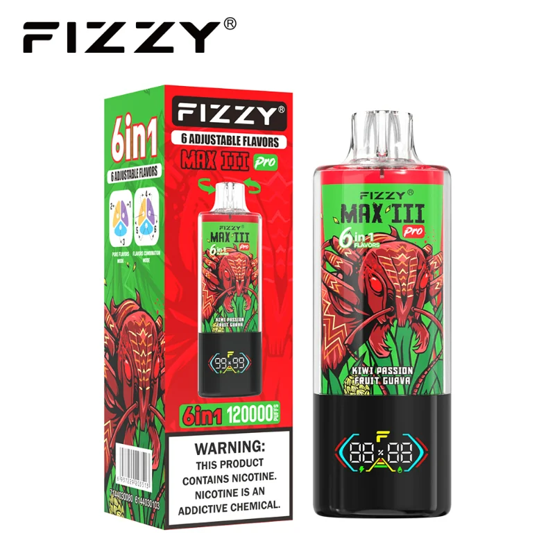 Fizzy Max III Pro 6in1 120K Puffs Disposable Vape Wholesale 02 Blueberry Ice