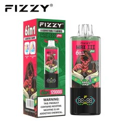 Fizzy Max III Pro 6in1 120K Puffs Disposable Vape Wholesale 05 Strawberry Raspberry