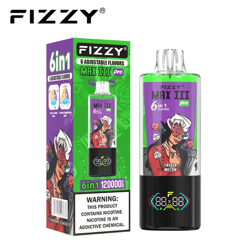 Fizzy Max III Pro 6in1 120K Puffs Disposable Vape Wholesale 08 Mixed Berry