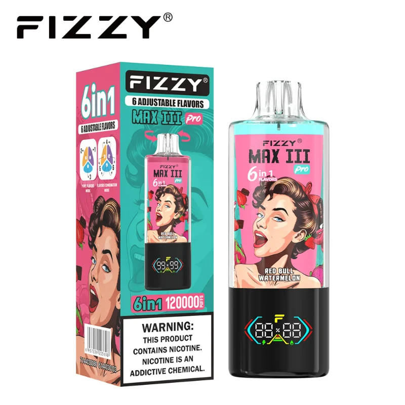 Fizzy Max III Pro 6in1 120K Puffs Disposable Vape Wholesale 11 Love 66