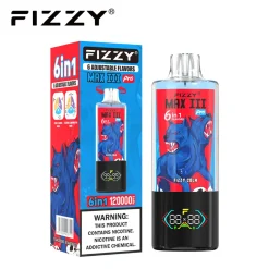 Fizzy Max III Pro 6in1 120K Puffs Disposable Vape Wholesale 12 Strawberry Ice