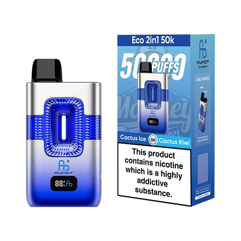 Fumot ECO 2in1 50000 Puffs Disposable Vape Wholesale 10 Cactus Ice