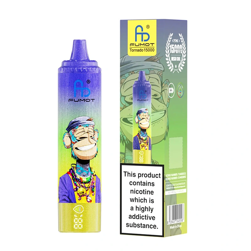 Fumot Tornado 15000 Puffs Disposable Vape Wholesale 62 Ribena Gummy Lemon
