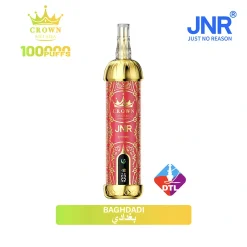 JNR Crown Shisha 100K Puffs DTL Vape Wholesale 21 Baghdadi