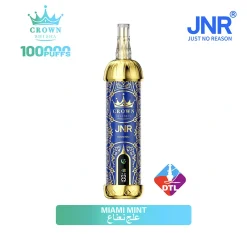 JNR Crown Shisha 100K Puffs DTL Vape Wholesale 31 Miami Mint