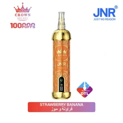 JNR Crown Shisha 100K Puffs DTL Vape Wholesale 32 Strawberry Banana