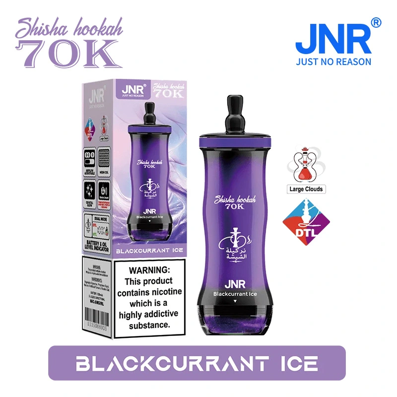 JNR Shisha Hookah 70K Puffs 0 6% Nic DTL Vape Wholesale 08 Blackcurrant Ice