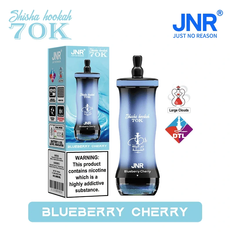 JNR Shisha Hookah 70K Puffs 0 6% Nic DTL Vape Wholesale 17 Blueberry Cherry