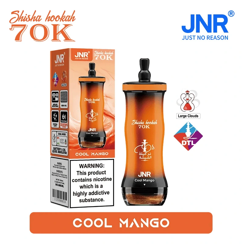 JNR Shisha Hookah 70K Puffs 0 6% Nic DTL Vape Wholesale 18 Cool Mango