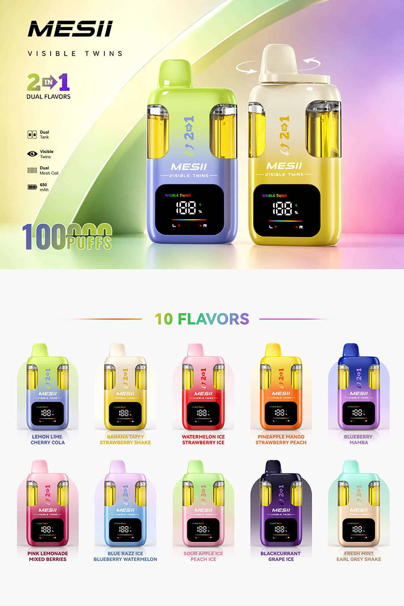 Mesii Visible Twins 100K Puffs Vape Wholesale EU Warehouse 2 Mesii Visible Twins 100K Puffs Vape Wholesale EU Warehouse 2