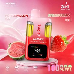 Mesii Visible Twins 100K Puffs Vape Wholesale EU Warehouse 03 Watermelon lce Strawberry Ice