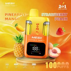 Mesii Visible Twins 100K Puffs Vape Wholesale EU Warehouse 04 Pineapple Mango Strawberry Peach