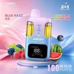 Mesii Visible Twins 100K Puffs Vape Wholesale EU Warehouse 07 Blue Razz Blueberry Watermelon