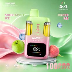 Mesii Visible Twins 100K Puffs Vape Wholesale EU Warehouse 08 Sour Apple lce Peach ice