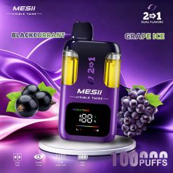 Mesii Visible Twins 100K Puffs Vape Wholesale EU Warehouse 09 Blackcurrant Grape Ice