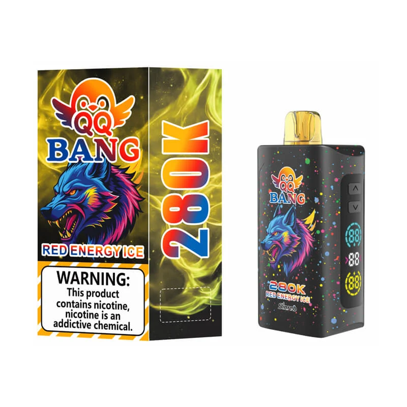 QQ Bang 280K 280000 Puffs Disposable Vape Wholesale 10 Red Energy Ice