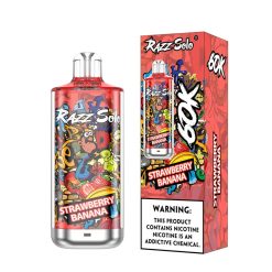 Razz Solo 60K Puffs Disposable Vape Wholesale EU Warehouse 1 Strawberry Banana
