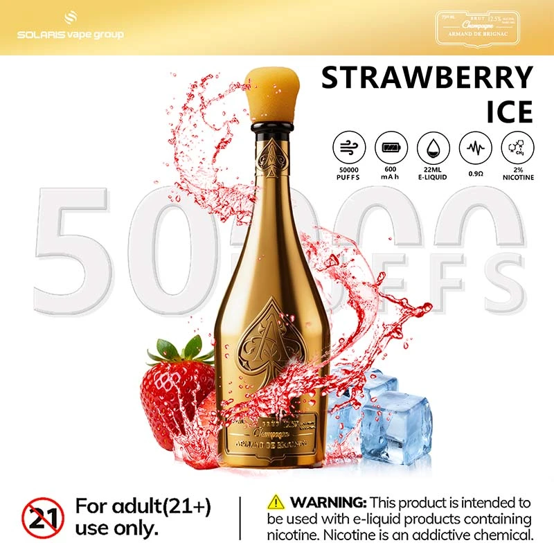 Solaris Champagne 50000 Puffs Disposable Vape Wholesale 01 Strawberry Ice