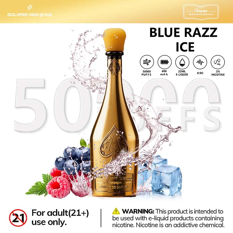 Solaris Champagne 50000 Puffs Disposable Vape Wholesale 02 Blue Razz Ice