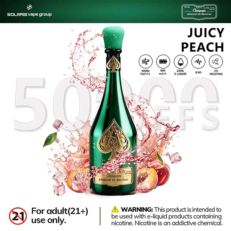 Solaris Champagne 50000 Puffs Disposable Vape Wholesale 08 Juicy Peach