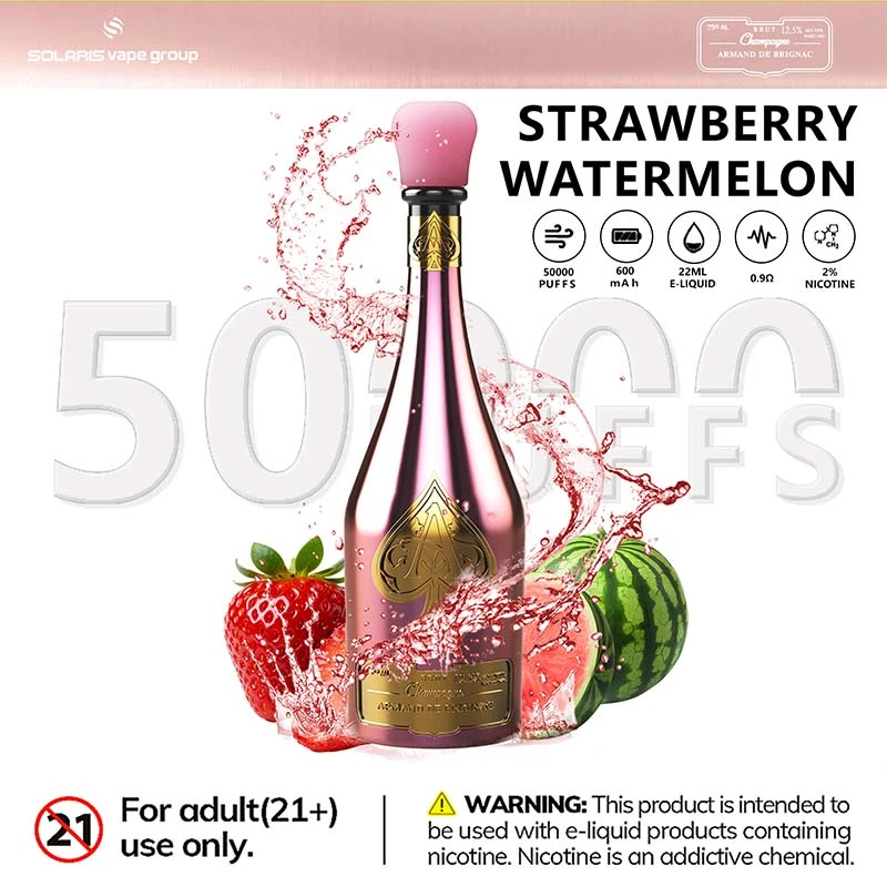Solaris Champagne 50000 Puffs Disposable Vape Wholesale 11 Strawberry Watermelon