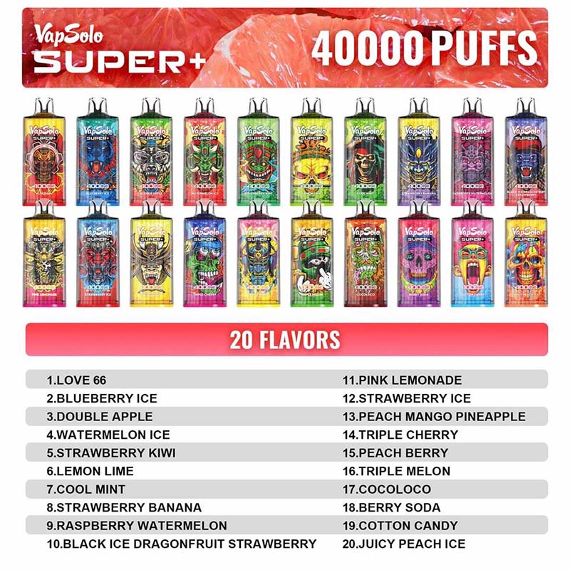 Vapsolo Super+ 40K Disposable Vape Wholesale EU Warehouse 2 Vapsolo Super+ 40K Disposable Vape Wholesale EU Warehouse 2