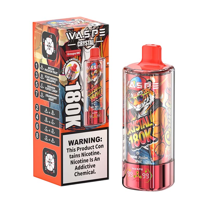 WASPE Crystal 8in1 180K Puffs Disposable Vape Wholesale