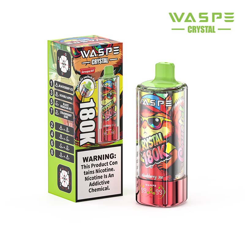 WASPE Crystal 8in1 180K Puffs Disposable Vape Wholesale 07 Blackberry Ice