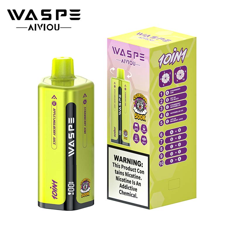 WASPE Quinton 10in1 500K Puffs Disposable Vape Wholesale 05 Strawberry Kiwi